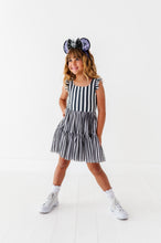 Load image into Gallery viewer, Midnight Stripe | KIDS Ruffle Mesh Dress