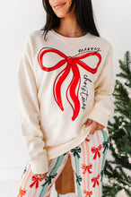 Load image into Gallery viewer, RED BOW (CREAM SWEATSHIRT) | Adult *SWEATSHIRT*