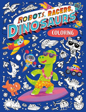 Load image into Gallery viewer, Robots, Racers, Dinosaurs Coloring Set