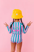 Load image into Gallery viewer, Cabanna Stripes | 1/4th ZIP RASHGUARD 2-PIECE