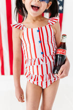 Load image into Gallery viewer, Spangled Stripes | Star Button TWO-PIECE