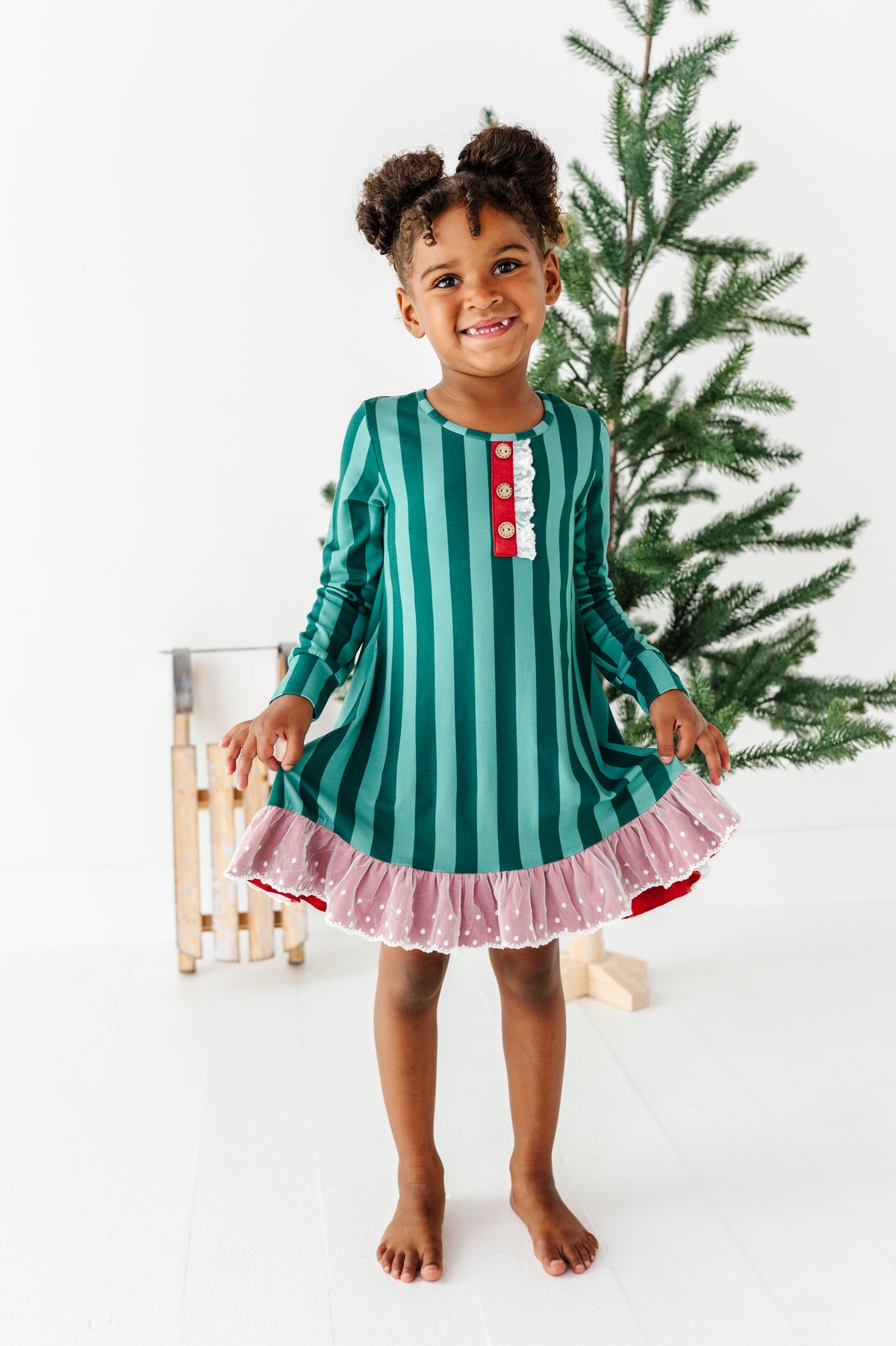 Evergreen Stripes | DRESS (with shorts!)