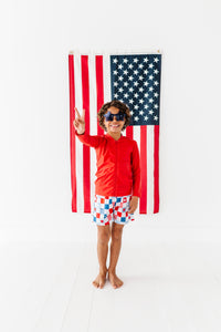 Red Zip ‘USA’ Rashguard | *SHIRT ONLY*