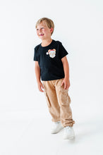 Load image into Gallery viewer, Monochrome Santa Mickey | KIDS BLACK TEE