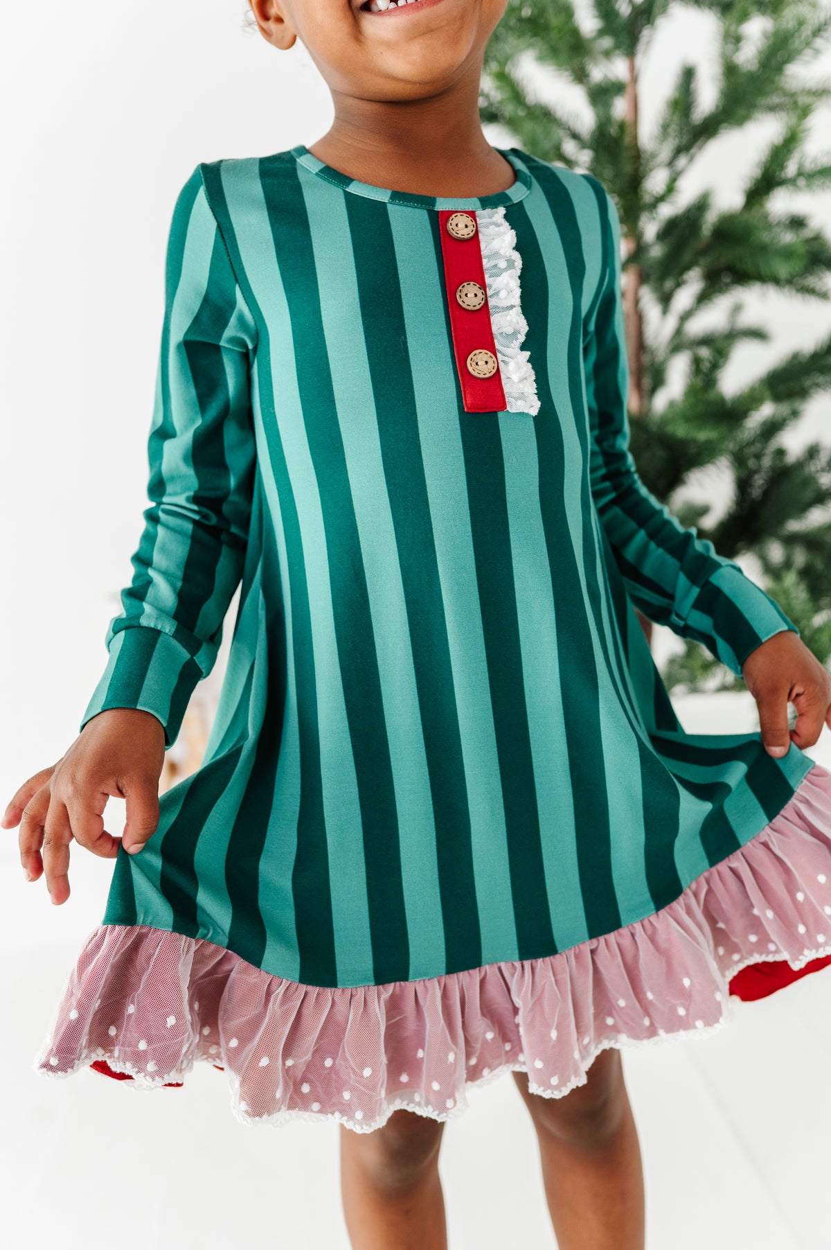 Evergreen Stripes | DRESS (with shorts!)