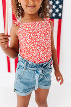 Load image into Gallery viewer, Americana Red Floral | Ribbed Tank