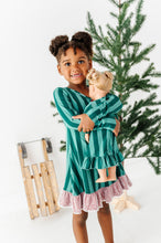 Load image into Gallery viewer, Evergreen Stripes | 18" DOLL DRESS