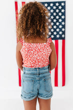 Load image into Gallery viewer, Americana Red Floral | Ribbed Tank