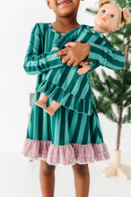 Load image into Gallery viewer, Evergreen Stripes | DRESS (with shorts!)