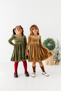 Carmel | Velvet Bow Back Dress