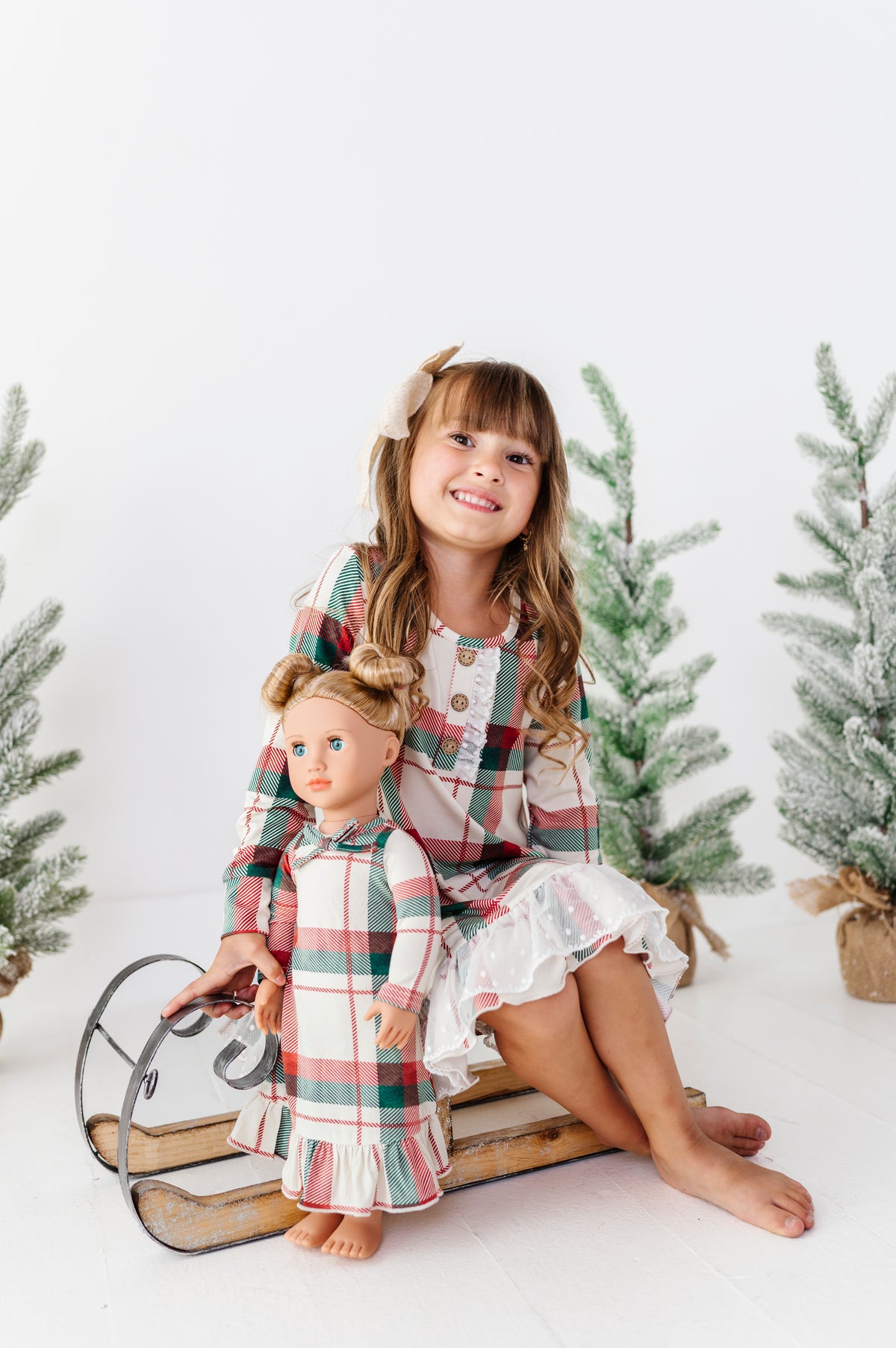 Holiday Plaid | 18" DOLL DRESS