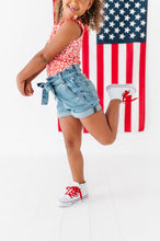 Load image into Gallery viewer, Americana Red Floral | Ribbed Tank
