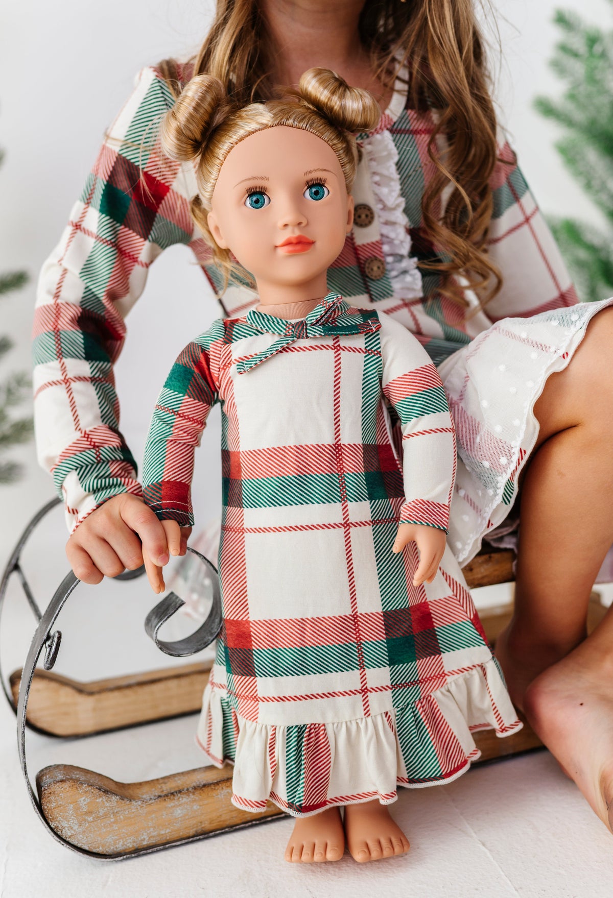 Holiday Plaid | 18" DOLL DRESS