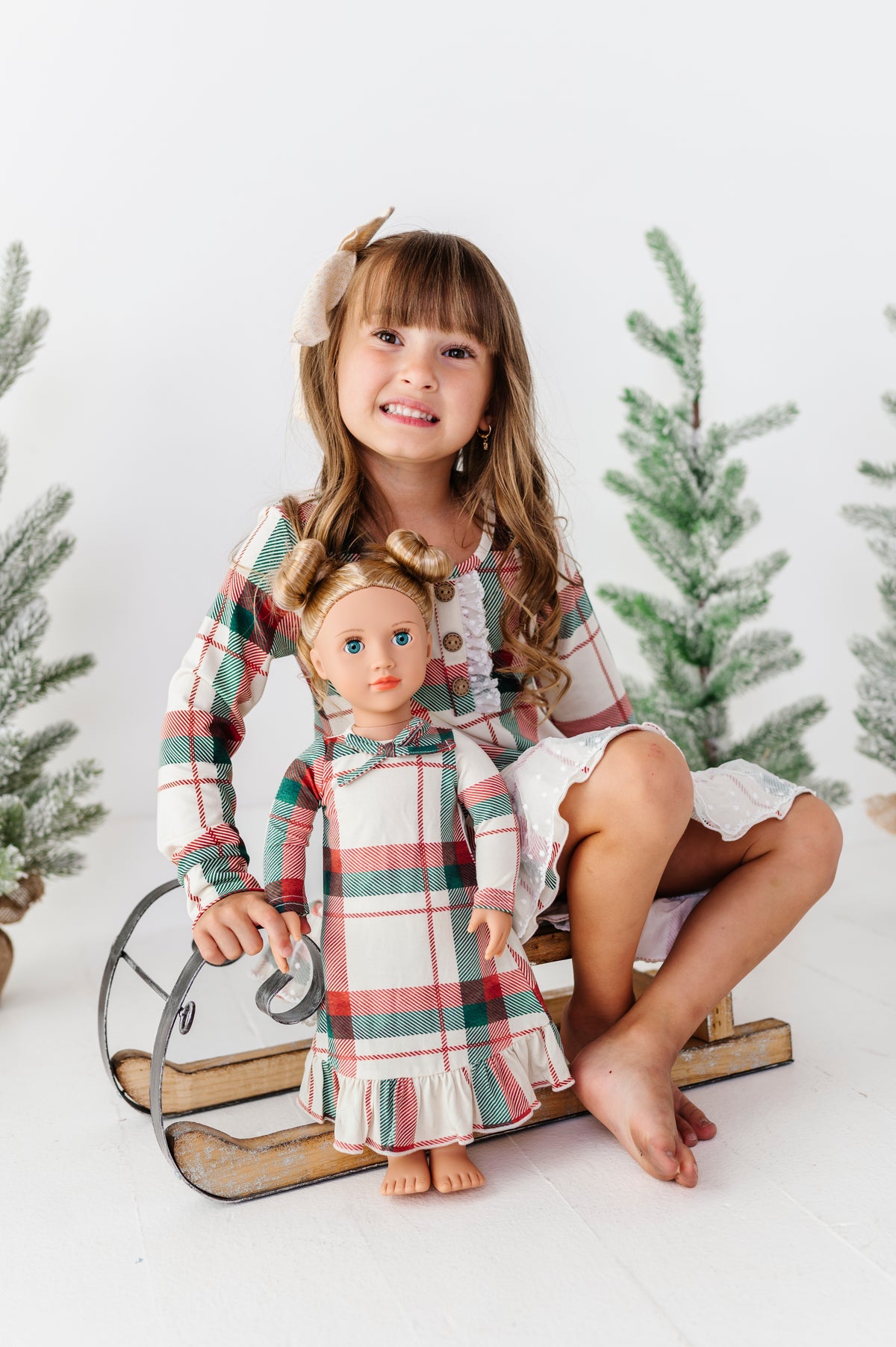 Holiday Plaid | 18" DOLL DRESS