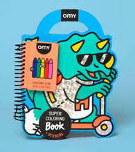 Load image into Gallery viewer, OMY DINO Super Coloring Book + Stickers
