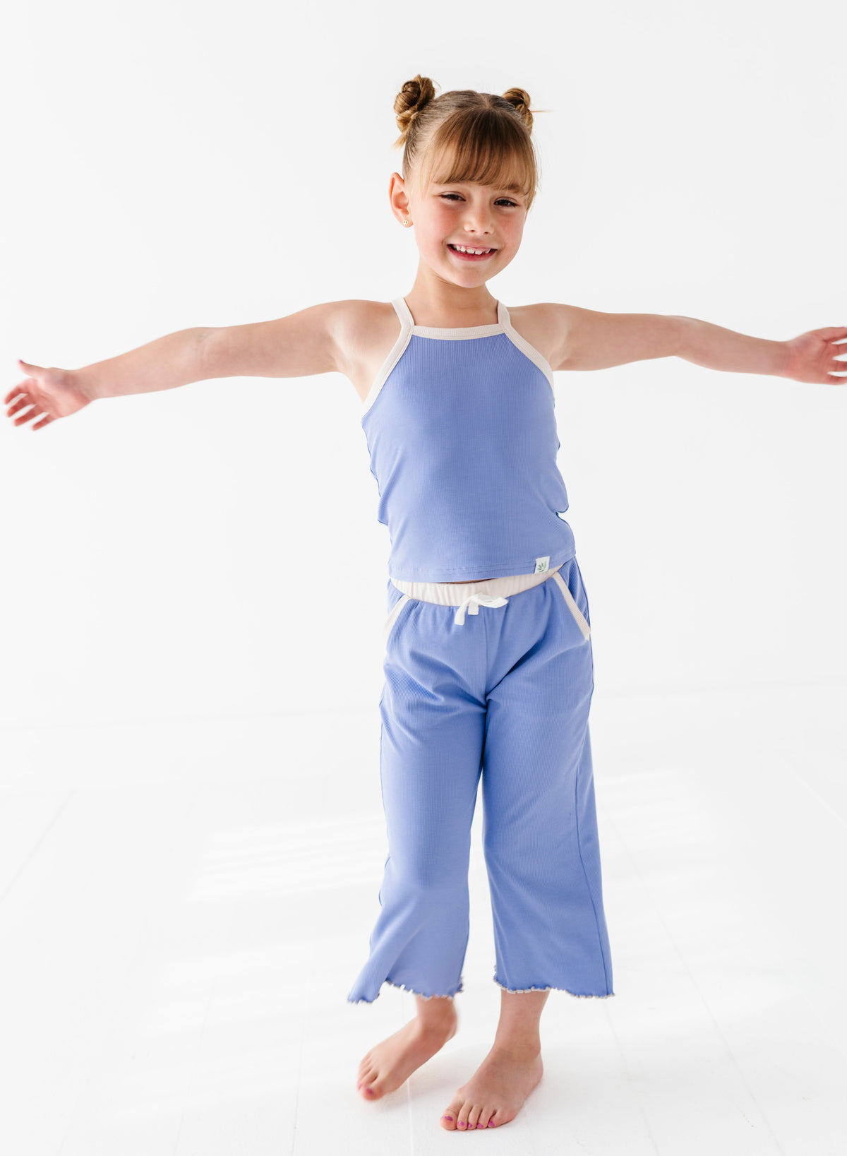 Periwinkle | Tank + Wide Leg RIB Set