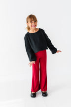 Noel Black | Bow Back Crop Sweater