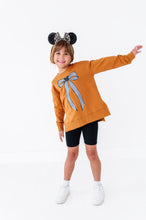 Load image into Gallery viewer, Stripe Mouse Bow (RUST) | SIDE SPLIT SWEATSHIRT