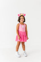 Aurora (KIDS) | Fuchia Mesh DRESS