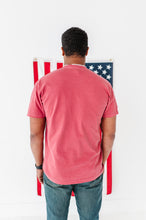 Load image into Gallery viewer, Adult Unisex RED ‘USA’ Check Tee