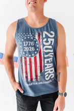 Load image into Gallery viewer, 250 Year Flag | ADULT TANK (navy)