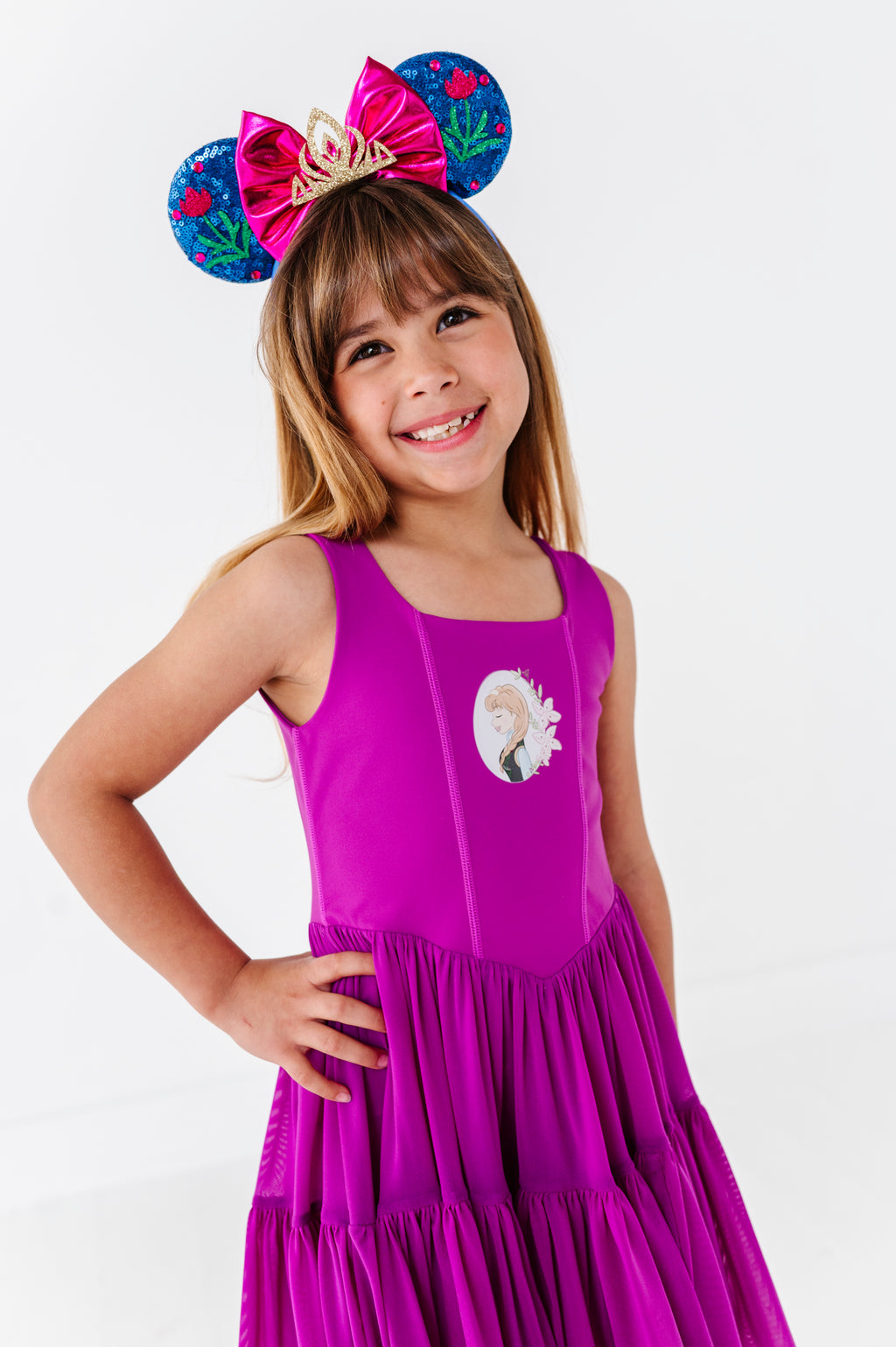Ana (KIDS) | Raspberry Mesh DRESS
