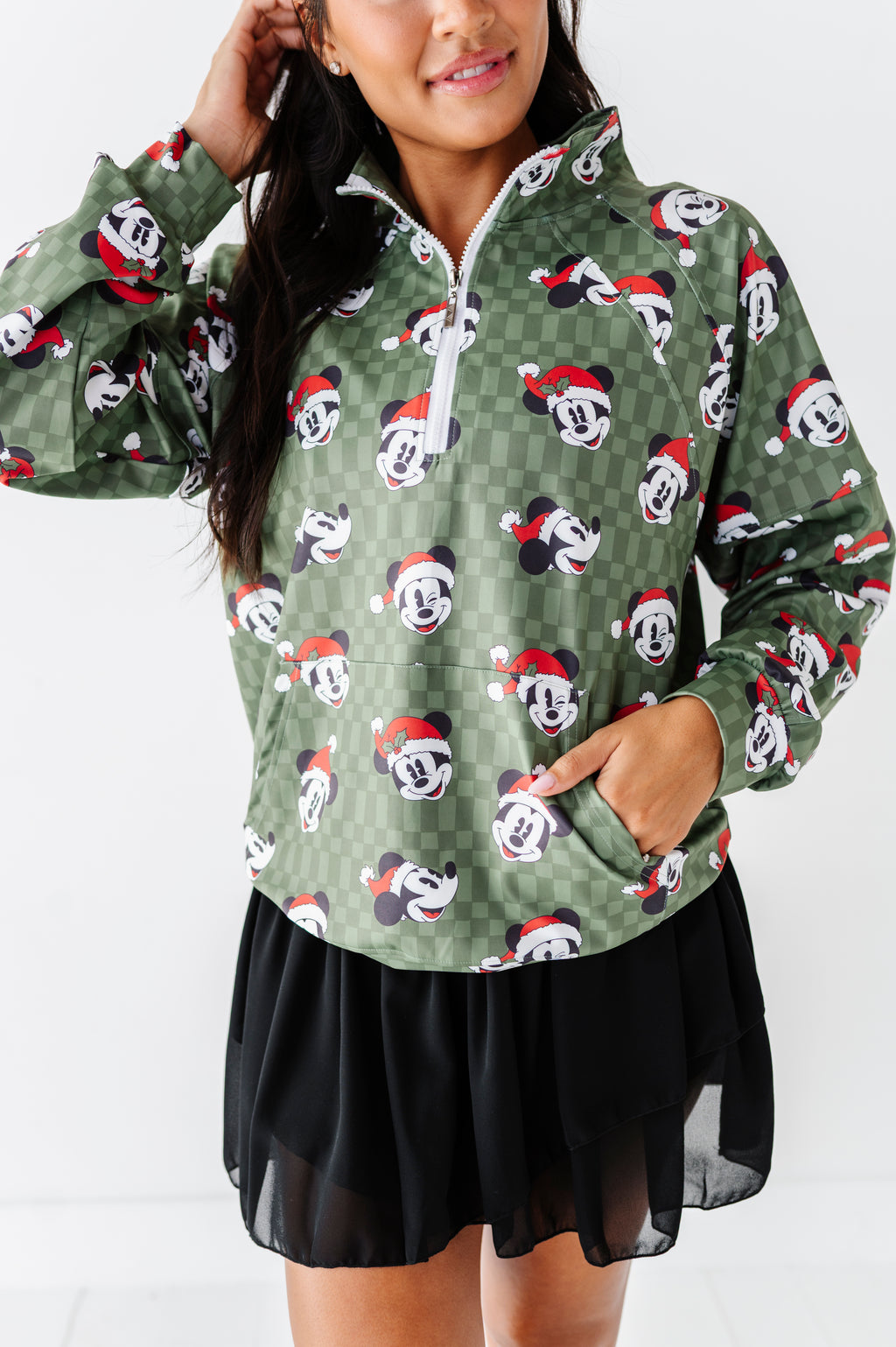 Mickey's Evergreen Check | ADULT 1/4th ZIP