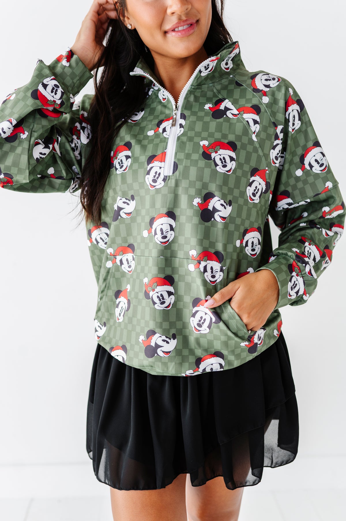 Mickey's Evergreen Check | ADULT 1/4th ZIP