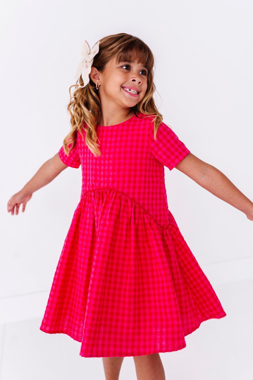 Merry Berry Gingham | Swing Dress