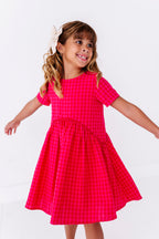 Merry Berry Gingham | Swing Dress