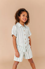 Load image into Gallery viewer, Mint Bay Stripes | BOYS LINEN SET