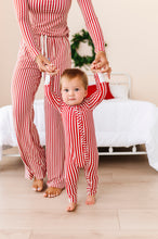 Load image into Gallery viewer, Red Stripes | ZIP ROMPER