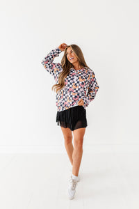 Checkered Minnie Pumpkins | (ADULT) 1/4th ZIP