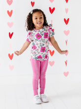Load image into Gallery viewer, VALENTINES FLORAL | Ruffle Shoulder Tee