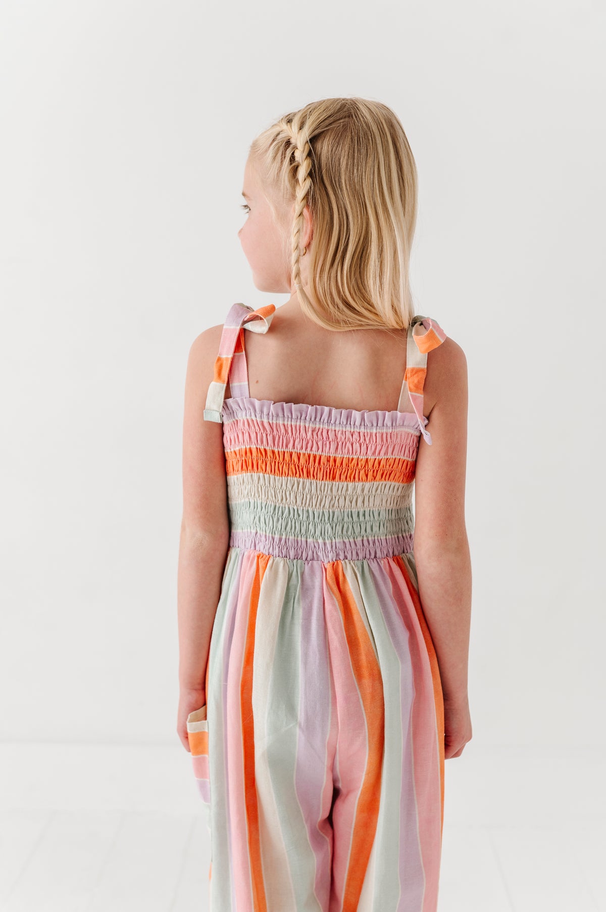 Sorbet Stripe | LINEN ROMPER