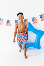 Star + Stripe CHECK | BOYS Swim Shorts