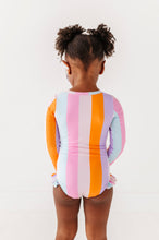 Load image into Gallery viewer, Summer Stripes: ONE-PIECE Rashguard