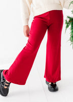 Holly Berry | Rib Wide Leg Pants