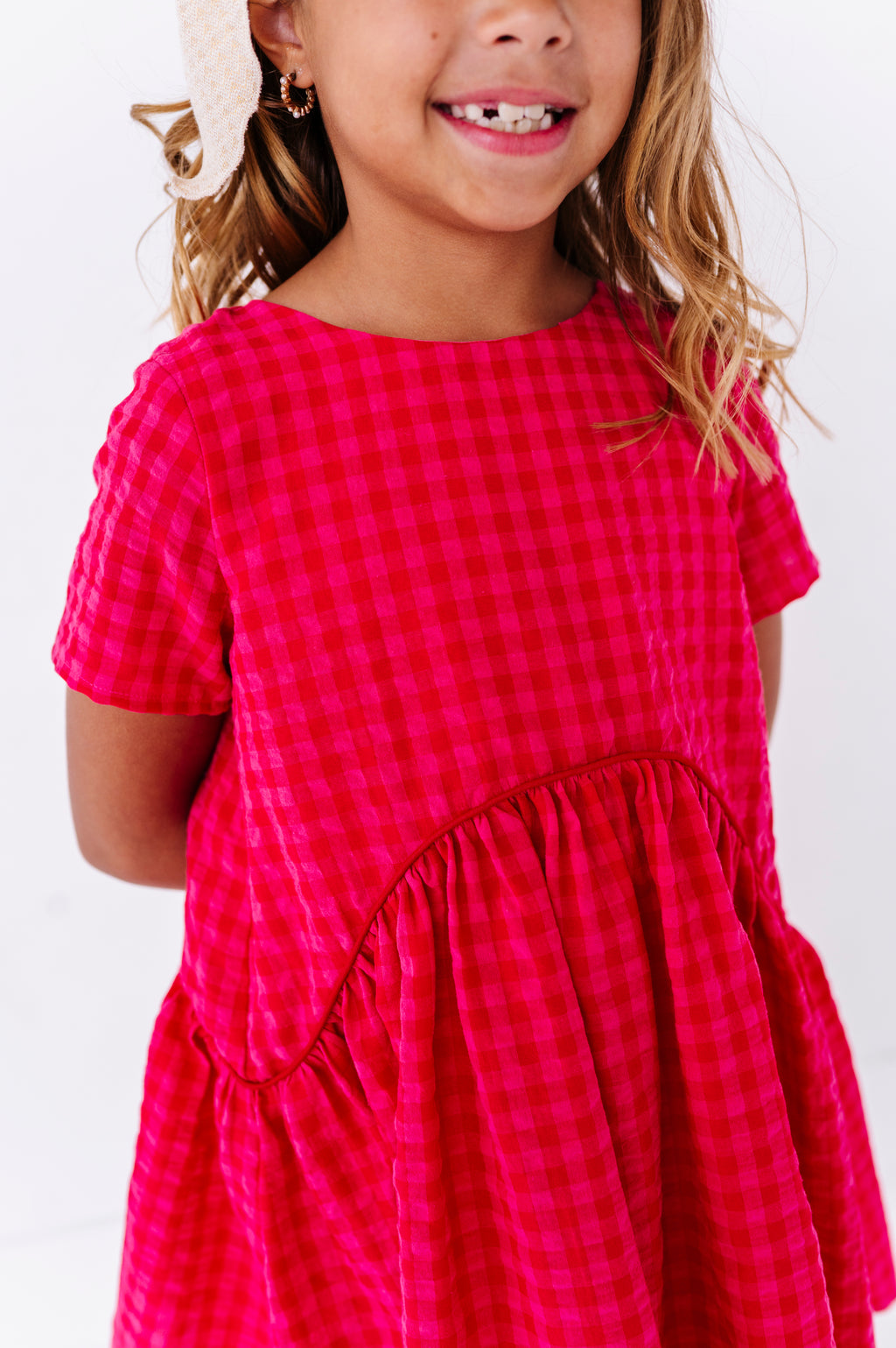Merry Berry Gingham | Swing Dress