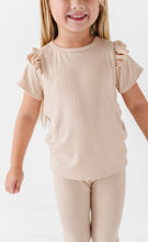Load image into Gallery viewer, CREAM | Ruffle Shoulder Tee