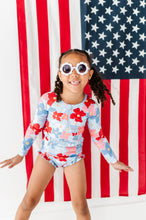 Load image into Gallery viewer, Freedom Floral | 1/4th Rashguard TWO-PIECE