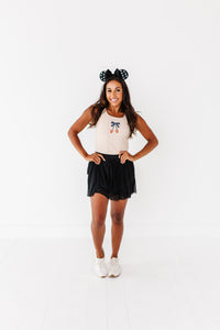 Pumpkin Bow TAN | ADULT TANK