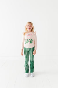 Shamrock Cherries | Pink Ruffle Long Sleeve