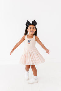 Pumpkin Bow TAN | (KIDS) Mesh DRESS