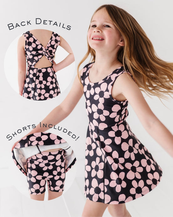 Retro Daisy | Twisty Back Dress (with detached shorts!)