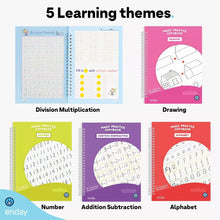 Load image into Gallery viewer, Magic Grooved Writing Practice for Kids (5 Books and Pens!)