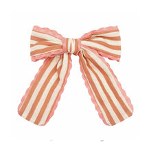 Load image into Gallery viewer, Stripy Scallop Long Bow Clip