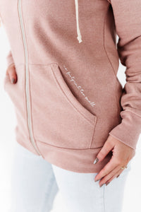 Modern Rainbow | BLUSH Zip-Up Hoodie (MED only left)