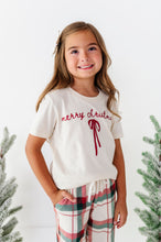 Load image into Gallery viewer, Merry Christmas Bow | (( CREAM )) YOUTH TEE