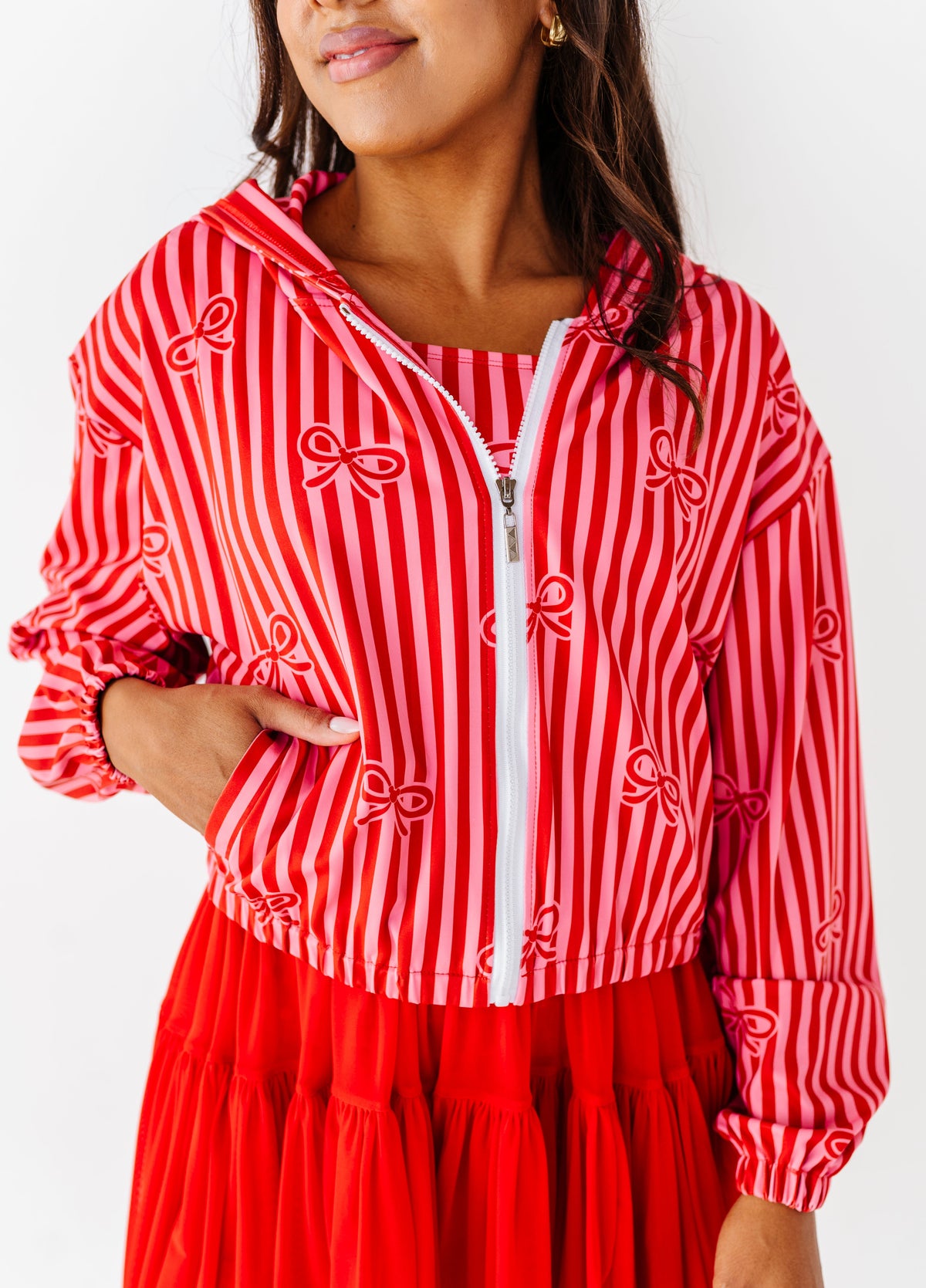 Merry Mouse Bows | ADULT Cropped Hoodie